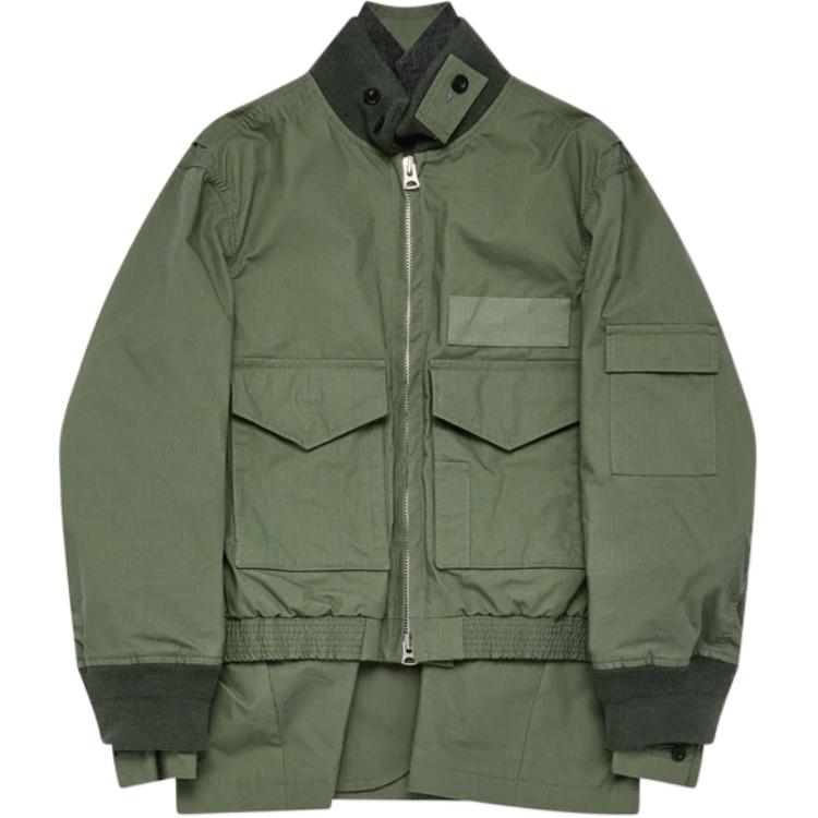 Sacai Куртка из ткани рипстоп, Army Green
Sacai Куртка из ткани рипстоп, Army Green