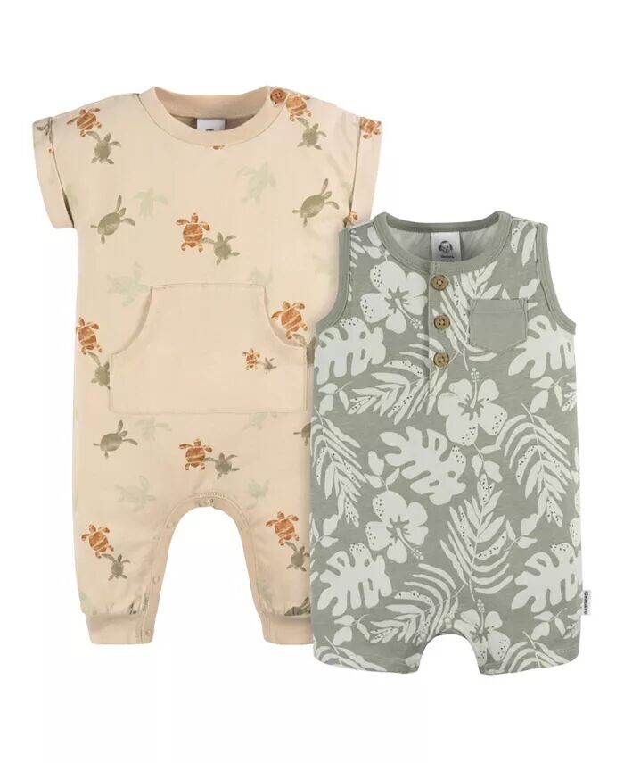 Комплект из 2 комбинезонов для девочек с короткими и длинными штанинами Gerber, зеленый
Комплект из 2 комбинезонов для девочек с короткими и длинными штанинами Gerber, зеленый