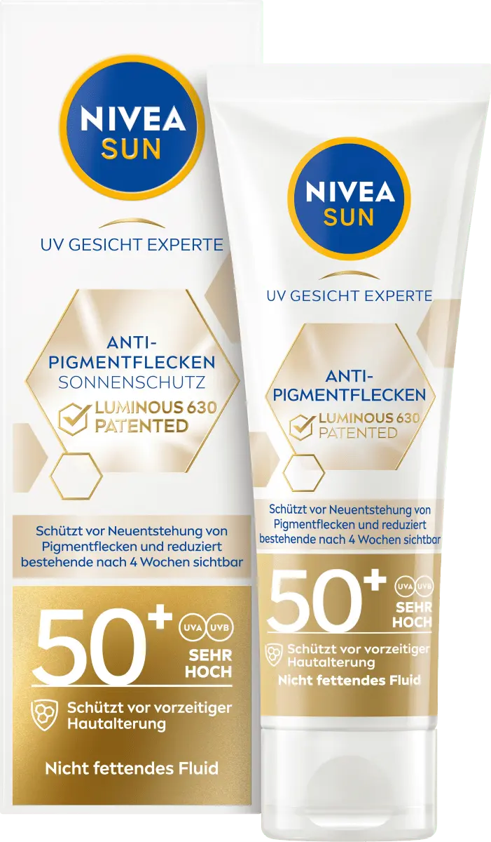 Солнцезащитный флюид для лица против пигментных пятен SPF 50+ 400мл NIVEA
Солнцезащитный флюид для лица против пигментных пятен SPF 50+ 400мл NIVEA
