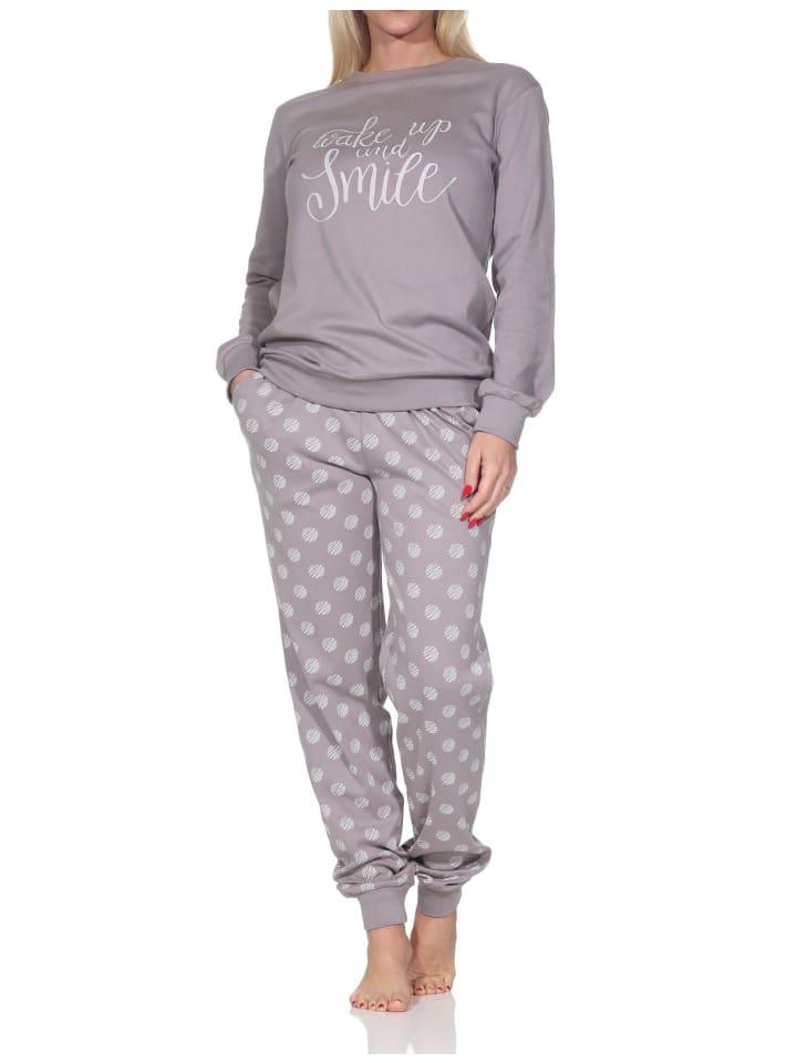 NORMANN Уютная пижама с длинными рукавами из трикотажа в горошек, песочного цвета
NORMANN Уютная пижама с длинными рукавами из трикотажа в горошек, песочного цвета