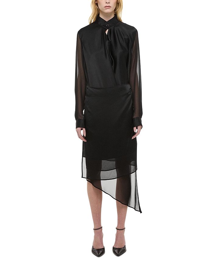 Шарф-хомут Платье-рубашка из шелка Helmut Lang, черный
Шарф-хомут Платье-рубашка из шелка Helmut Lang, черный