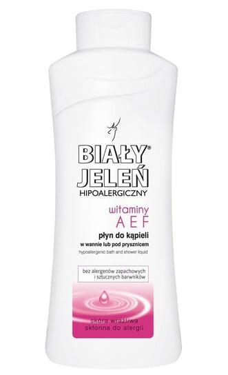 Гипоаллергенная жидкость для ванн с витаминами AEF и пантенолом, 750 мл Biały Jeleń
Гипоаллергенная жидкость для ванн с витаминами AEF и пантенолом, 750 мл Biały Jeleń