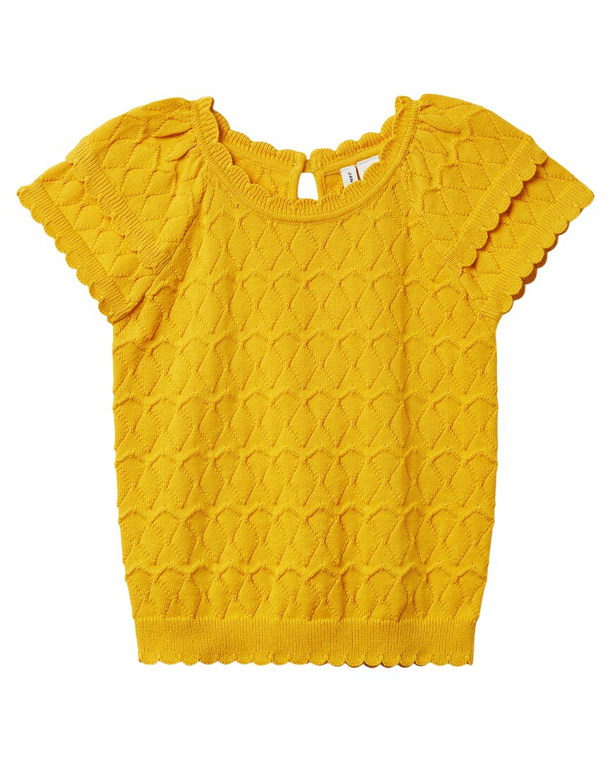 Джемпер с фактурными рукавами-ракушками Janie and Jack, желтый
Джемпер с фактурными рукавами-ракушками Janie and Jack, желтый