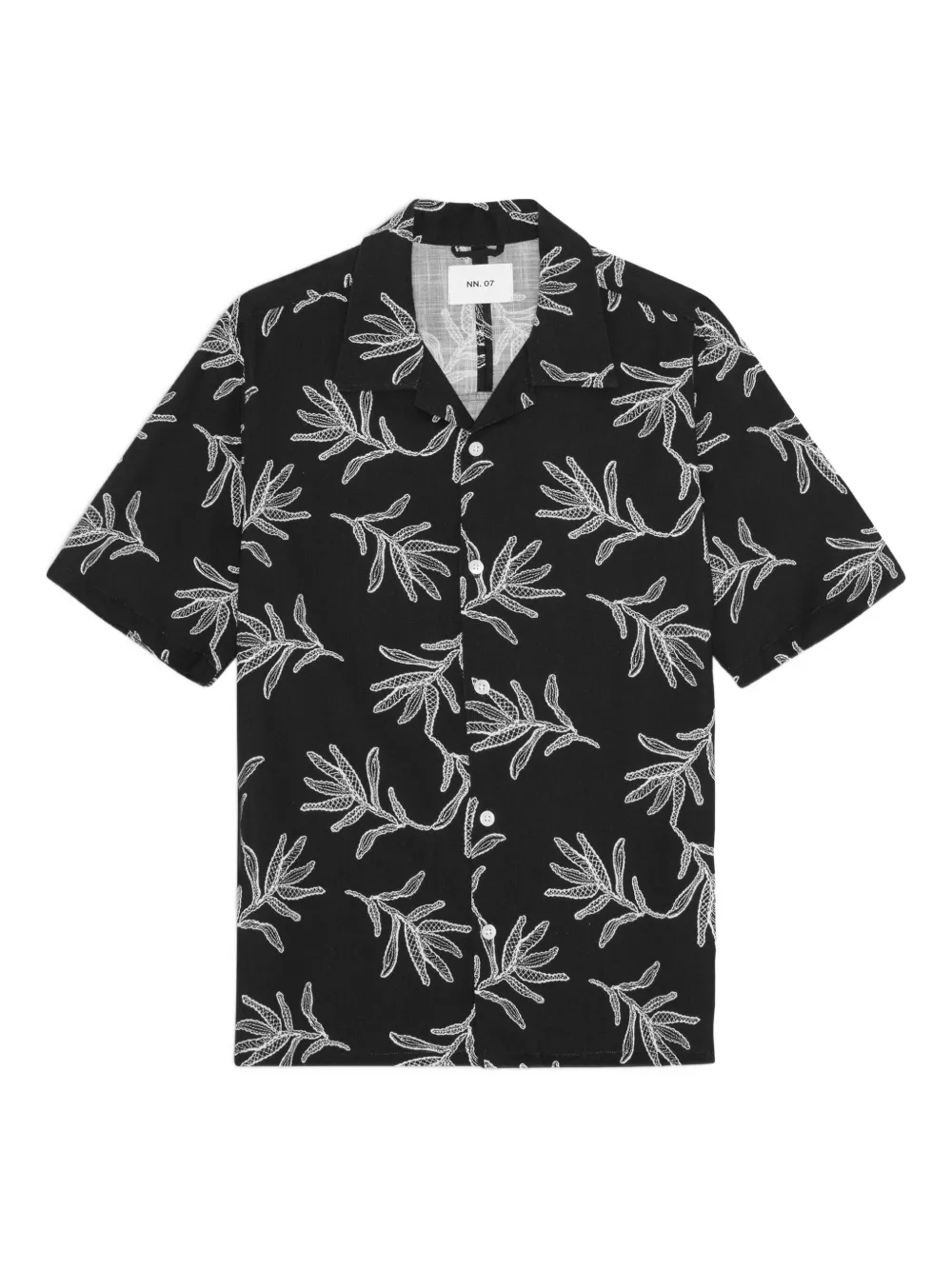 Рубашка с короткими рукавами и принтом листьев Оле NN07, черный
Рубашка с короткими рукавами и принтом листьев Оле NN07, черный
