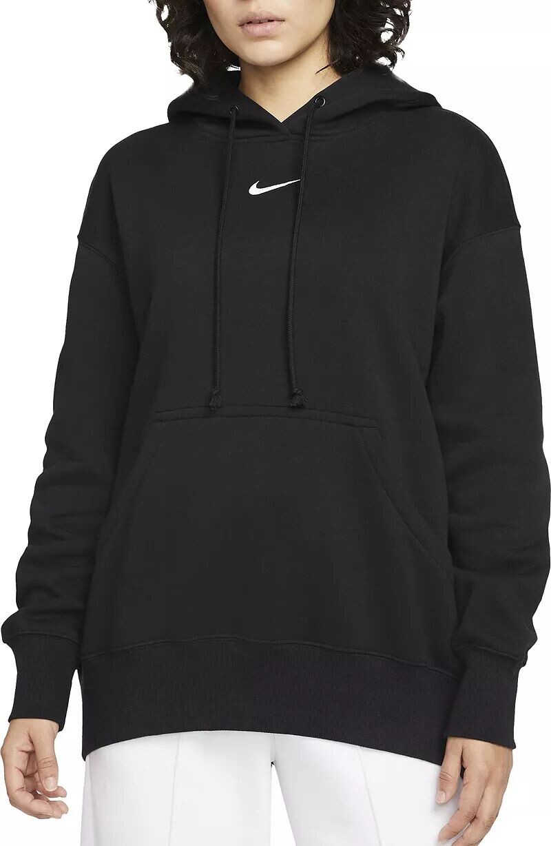 Женский свободный пуловер с капюшоном из флиса Nike Sportswear Phoenix, черный
Женский свободный пуловер с капюшоном из флиса Nike Sportswear Phoenix, черный