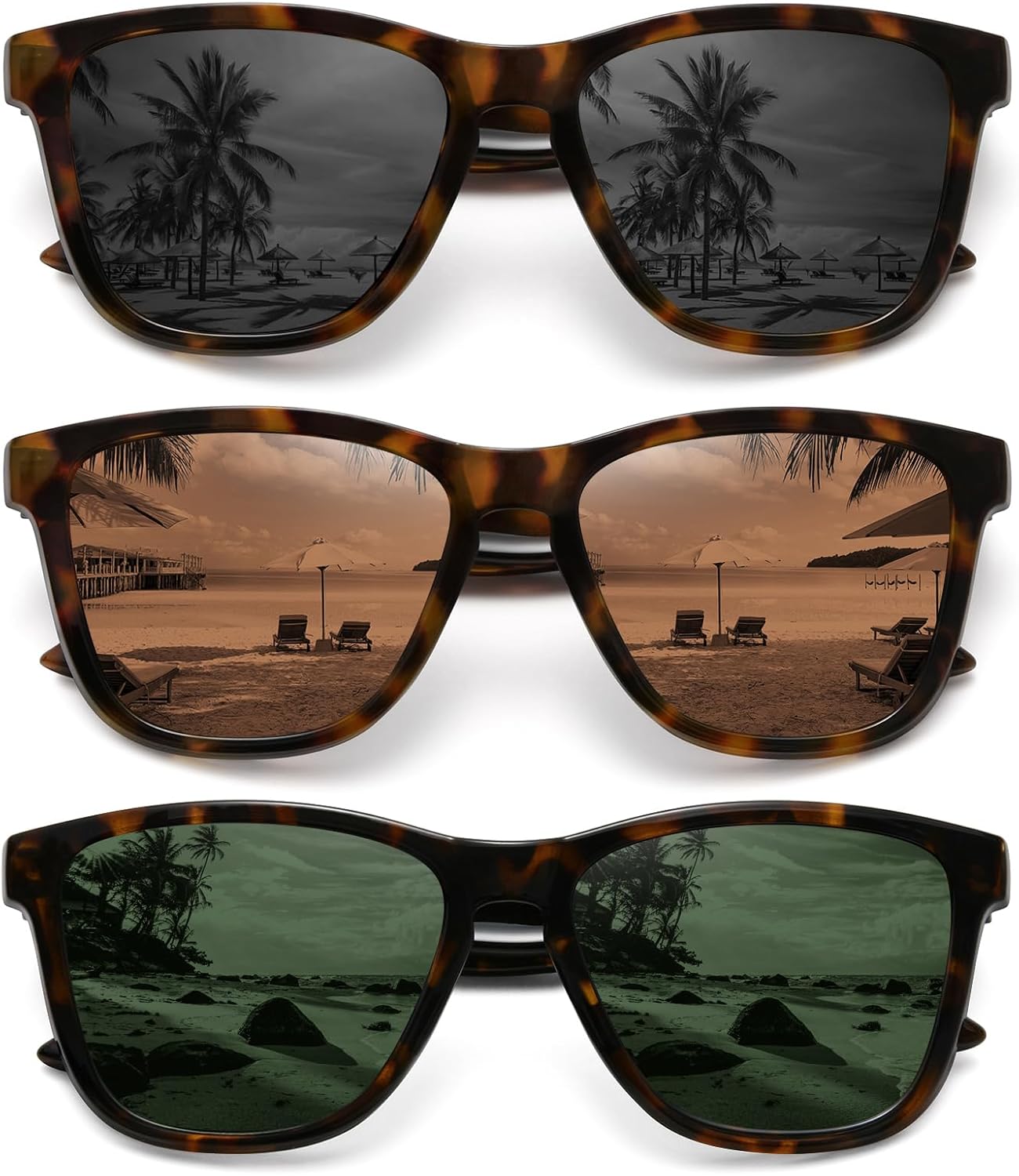 Поляризованные солнцезащитные очки MEETSUN для женщин и мужчин, классический ретро-дизайнерский стиль, модные, защита UV400, 3 Pack Tortoise Brown + Tortoise Grey + Tortoise Green
Поляризованные солнцезащитные очки MEETSUN для женщин и мужчин, классический ретро-дизайнерский стиль, модные, защита UV400, 3 Pack Tortoise Brown + Tortoise Grey + Tortoise Green