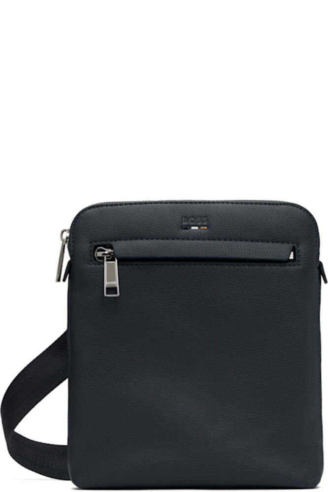 Сумка из искусственной кожи с зернистой текстурой, темно-синего цвета BOSS
Сумка из искусственной кожи с зернистой текстурой, темно-синего цвета BOSS