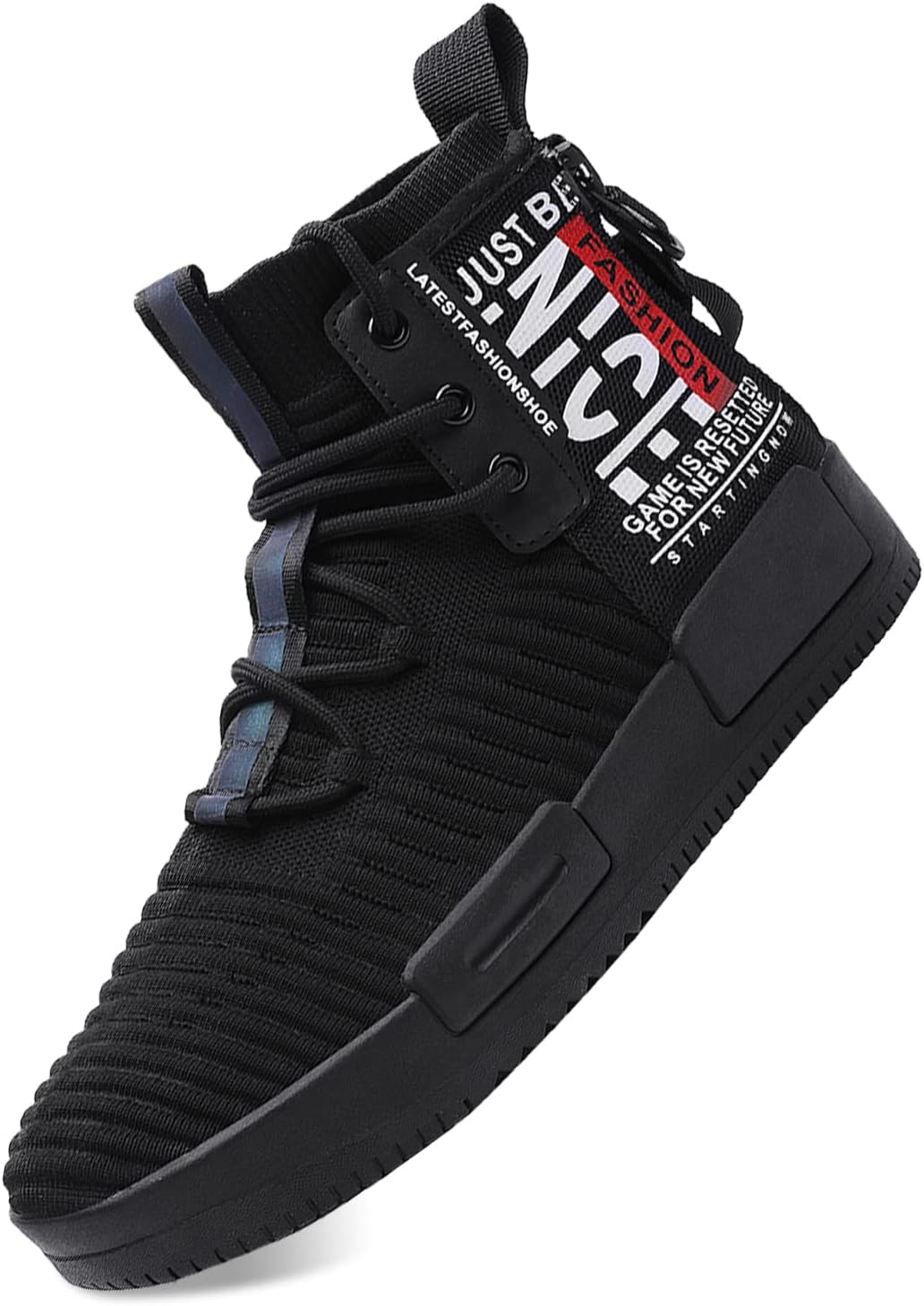 Мужские высокие модные кроссовки на каждый день, удобные для ходьбы, без шнурков Eowathy, черный
Мужские высокие модные кроссовки на каждый день, удобные для ходьбы, без шнурков Eowathy, черный