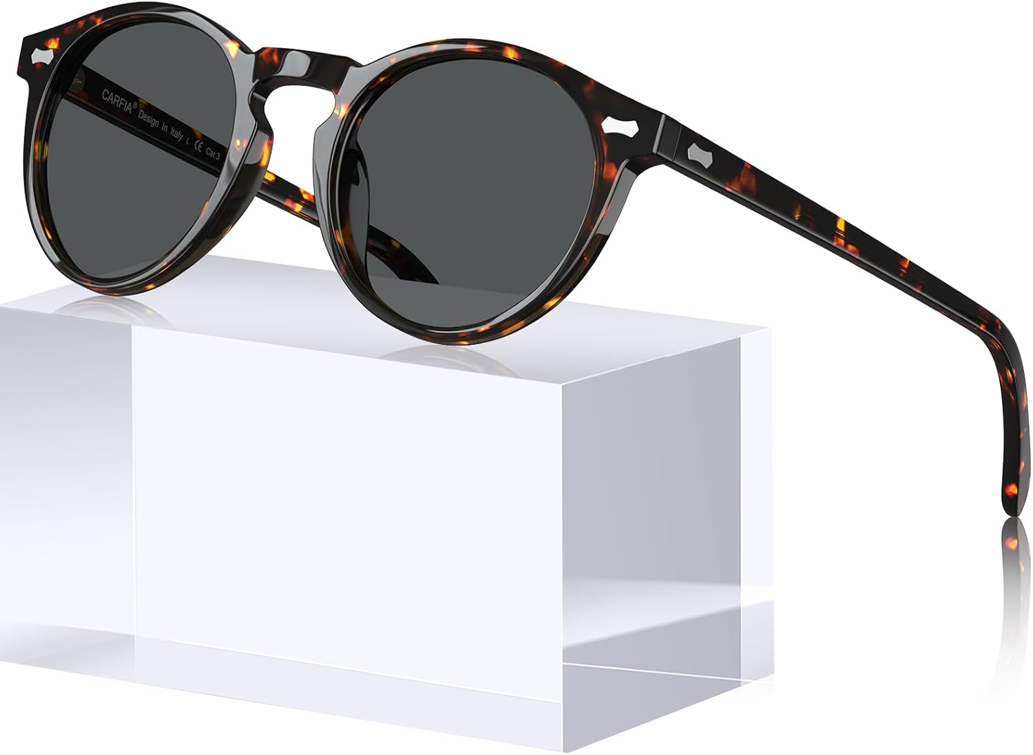 Женские поляризованные солнцезащитные очки CARFIA: ацетатная оправа, размер S/M, защита от УФ-излучения UV400, антибликовое покрытие CA5288, 7. Tortoise Frame Grey Lens
Женские поляризованные солнцезащитные очки CARFIA: ацетатная оправа, размер S/M, защита от УФ-излучения UV400, антибликовое покрытие CA5288, 7. Tortoise Frame Grey Lens