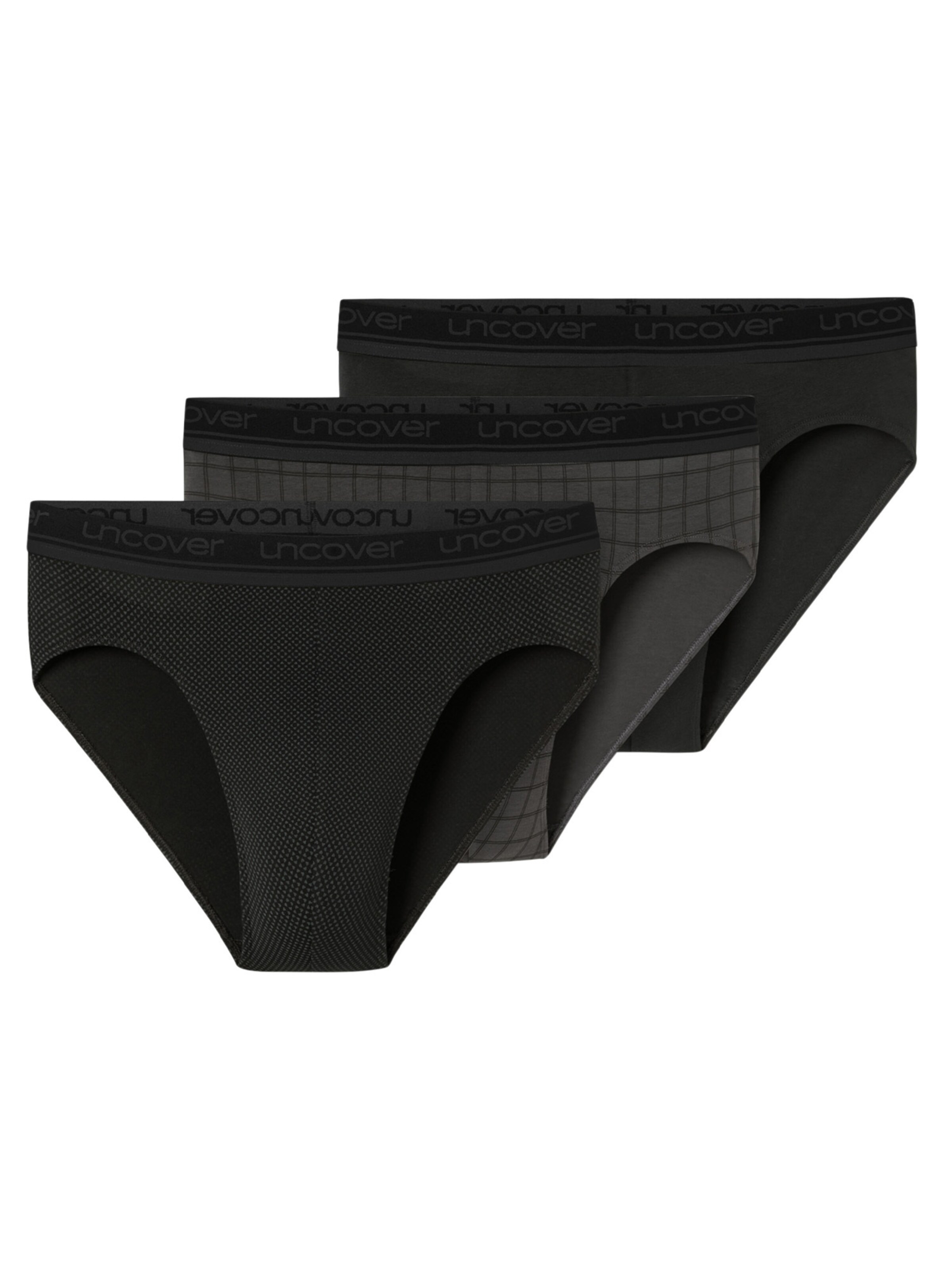 Uncover by SCHIESSER Трусики 'Cotton' в темно-сером, черном
Uncover by SCHIESSER Трусики 'Cotton' в темно-сером, черном