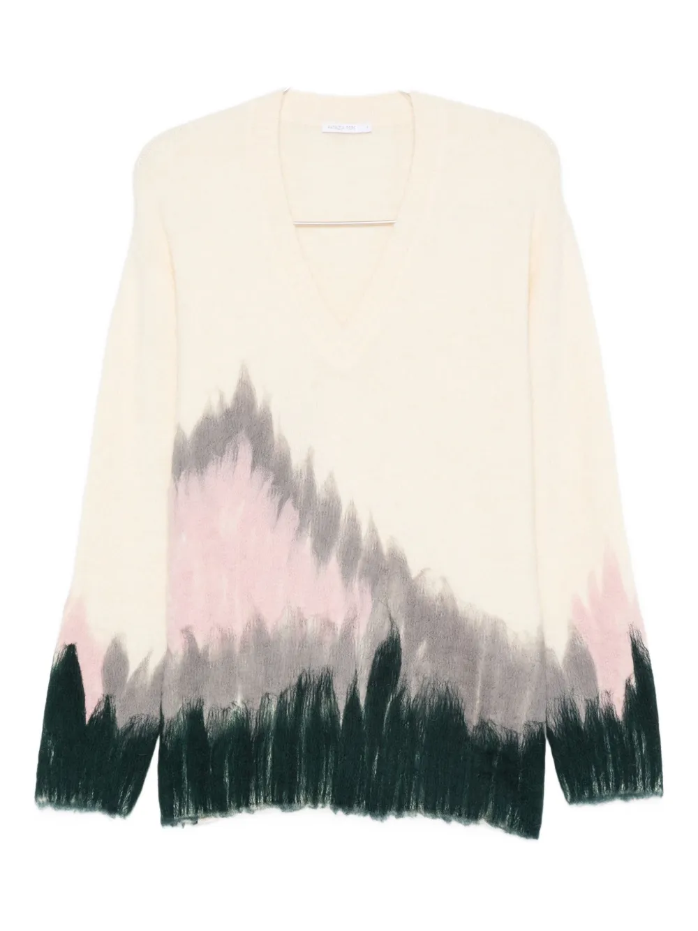 Узорчатый свитер с V-образным вырезом Patrizia Pepe, нейтральный
Узорчатый свитер с V-образным вырезом Patrizia Pepe, нейтральный