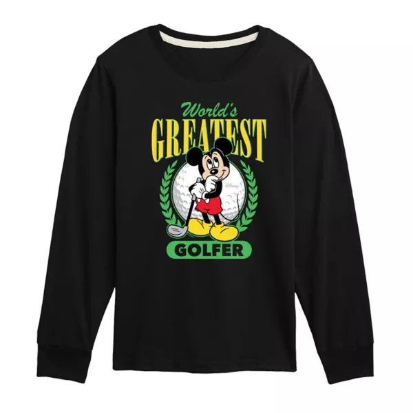 Футболка с длинным рукавом для мальчиков 8-20 лет Mickey Mouse величайший гольфист Disney, черный
Футболка с длинным рукавом для мальчиков 8-20 лет Mickey Mouse величайший гольфист Disney, черный