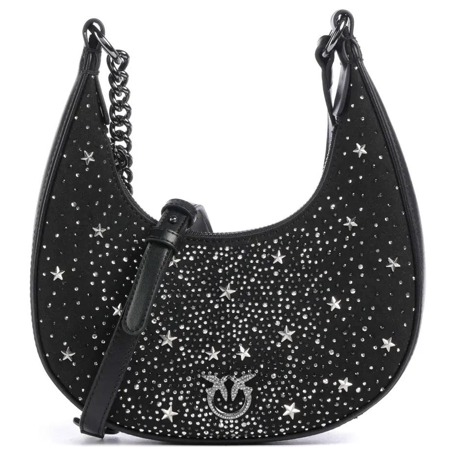 PINKO Хлопковая сумочка кроссбоди бриошь мини женская черная
PINKO Хлопковая сумочка кроссбоди бриошь мини женская черная