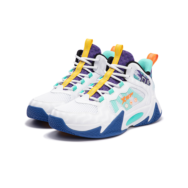 Антискользящие износостойкие баскетбольные кроссовки Mid Top Новый Белый/Ультрафиолет/Аврора Зеленый Детские XTEP
Антискользящие износостойкие баскетбольные кроссовки Mid Top Новый Белый/Ультрафиолет/Аврора Зеленый Детские XTEP