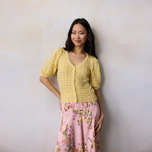 Женский свитер с V-образным вырезом и коротким рукавом Lc Lauren Conrad, Yellow White Chip
Женский свитер с V-образным вырезом и коротким рукавом Lc Lauren Conrad, Yellow White Chip