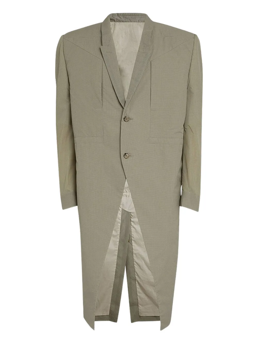 Клетчатое пальто на пуговицах Rick Owens, серый
Клетчатое пальто на пуговицах Rick Owens, серый