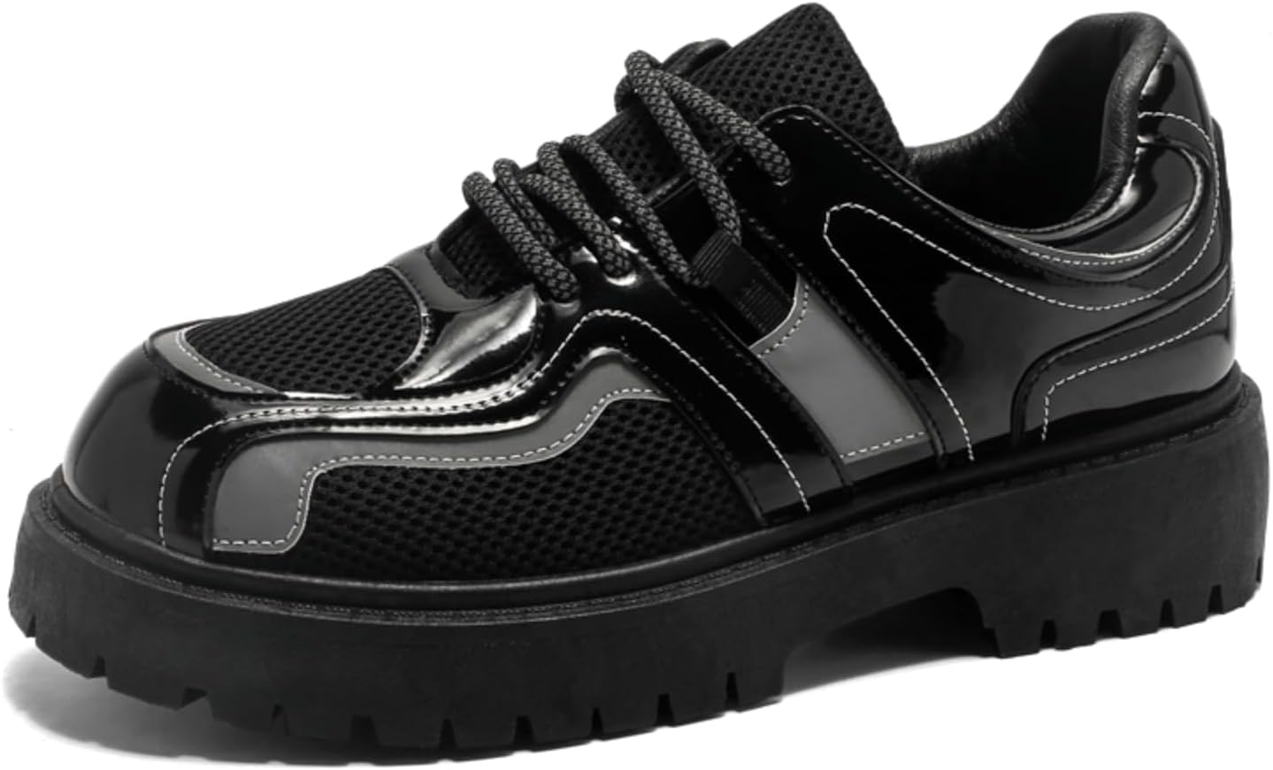 Мужские кроссовки с сеткой и панелями, массивная подошва, стильная повседневная обувь - модный вариант для городских прогулок, встреч с друзьями и повседневных дел Aokisx, черный
Мужские кроссовки с сеткой и панелями, массивная подошва, стильная повседневная обувь - модный вариант для городских прогулок, встреч с друзьями и повседневных дел Aokisx, черный