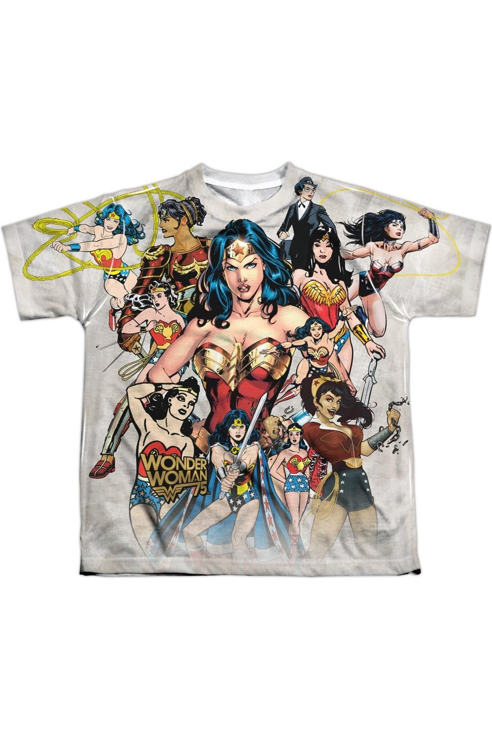 Футболка с коротким рукавом для подростков с коллажем в честь 75-летия Wonder Woman Gildan, белый
Футболка с коротким рукавом для подростков с коллажем в честь 75-летия Wonder Woman Gildan, белый