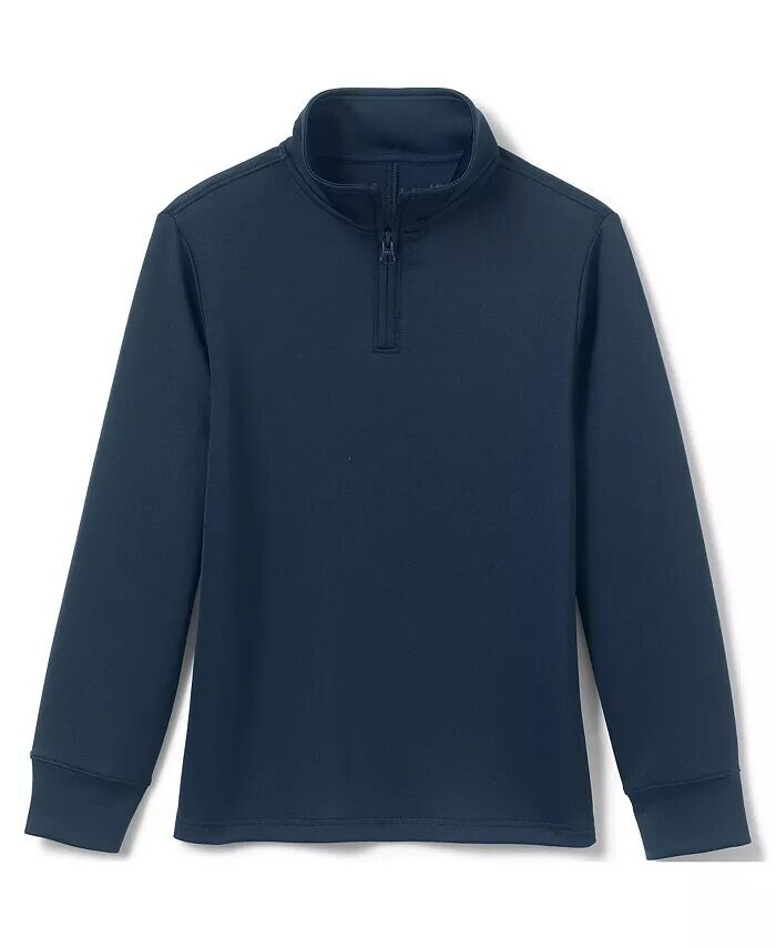 Школьная форма для девочек, пуловер с молнией на четверть для активных выступлений Lands' End, синий
Школьная форма для девочек, пуловер с молнией на четверть для активных выступлений Lands' End, синий