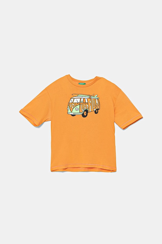 Хлопковая футболка United Colors Of Benetton, оранжевый
Хлопковая футболка United Colors Of Benetton, оранжевый