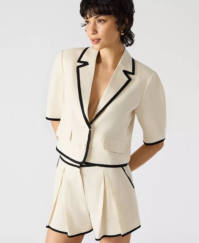 Женский укороченный блейзер с коротким рукавом Fable Tipped Steve Madden, коричневый/бежевый
Женский укороченный блейзер с коротким рукавом Fable Tipped Steve Madden, коричневый/бежевый