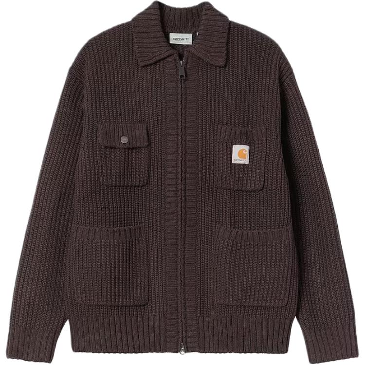 Ребристый кардиган на молнии Carhartt Wip, коричневый
Ребристый кардиган на молнии Carhartt Wip, коричневый