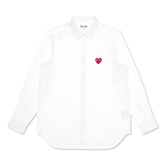 Рубашка red emblem button down 'white' Comme Des Garcons Play, белый 
Рубашка red emblem button down 'white' Comme Des Garcons Play, белый