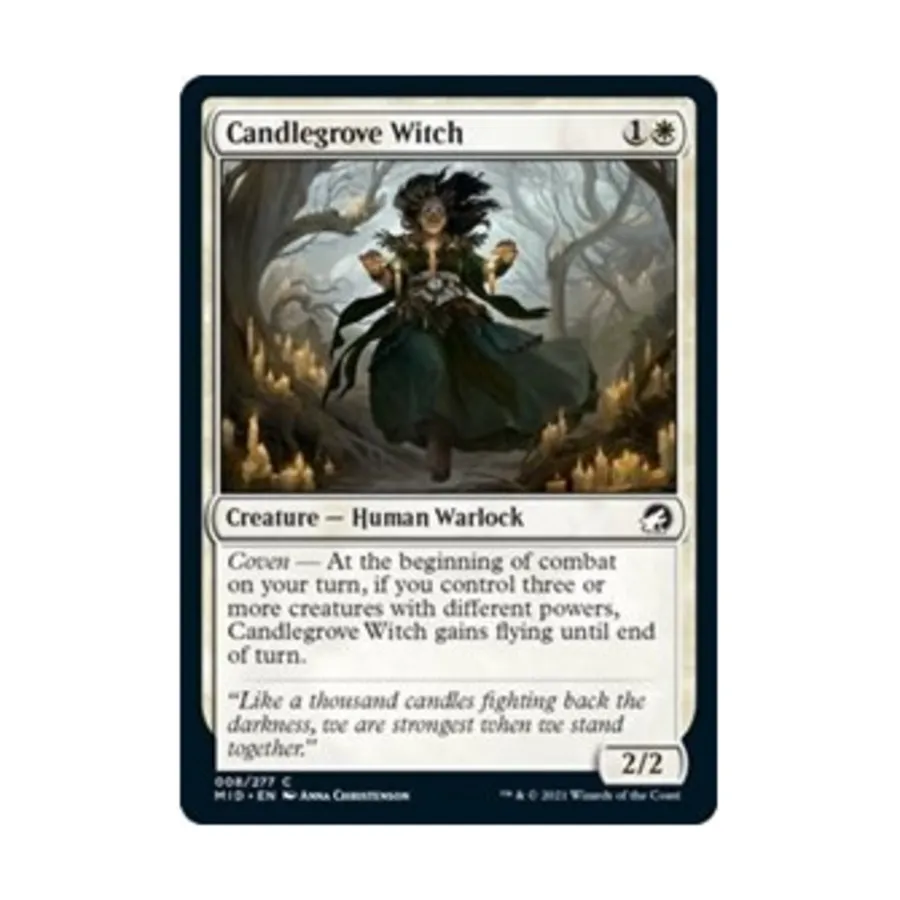 CCG Ведьма Свечной рощи (клавиша C), MTG - Innistrad - Midnight Hunt
CCG Ведьма Свечной рощи (клавиша C), MTG - Innistrad - Midnight Hunt