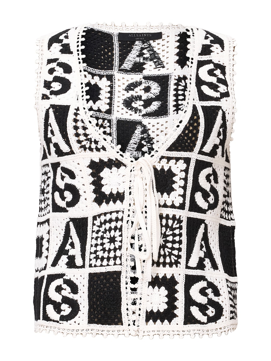 Вязаный жилет AllSaints FLORENCE, черный/белый
Вязаный жилет AllSaints FLORENCE, черный/белый