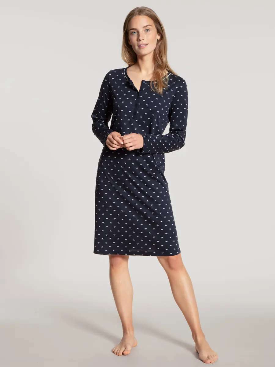 Ночная рубашка CALIDA, с длинными рукавами, синий
Ночная рубашка CALIDA, с длинными рукавами, синий