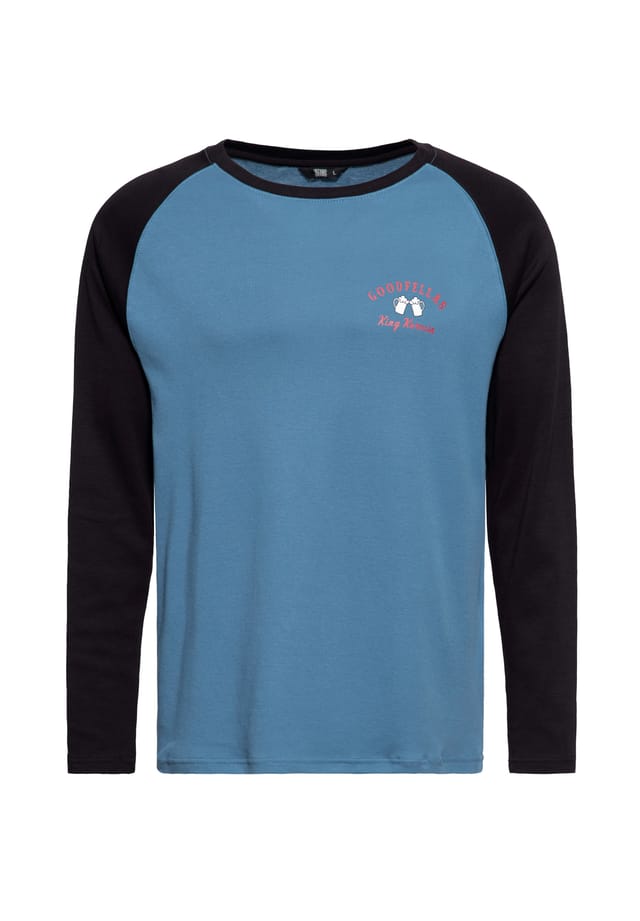 Рубашка с длинными рукавами и крупным принтом на спине молодцы. King Kerosin, синий
Рубашка с длинными рукавами и крупным принтом на спине молодцы. King Kerosin, синий