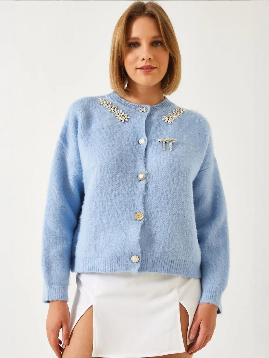 Вязаный кардиган Bianco Lucci, светло-голубой
Вязаный кардиган Bianco Lucci, светло-голубой