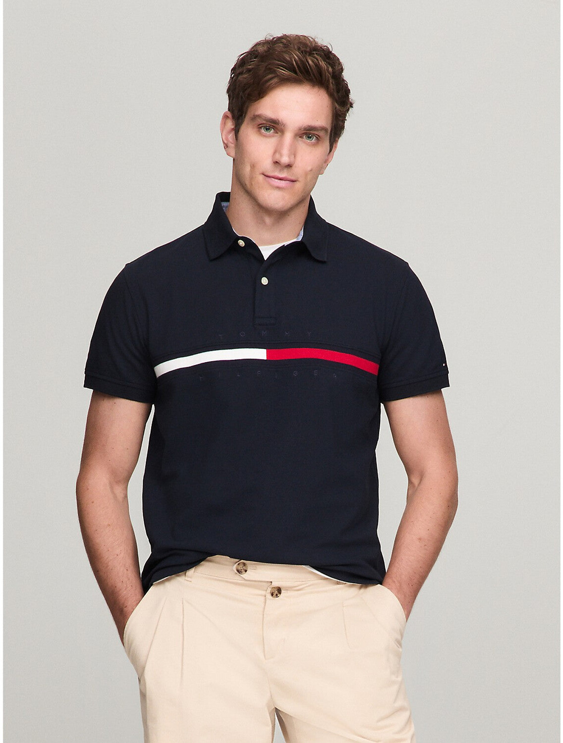 Мужская футболка-поло обычного кроя с вышитым логотипом Tommy Hilfiger, темно-синий
Мужская футболка-поло обычного кроя с вышитым логотипом Tommy Hilfiger, темно-синий