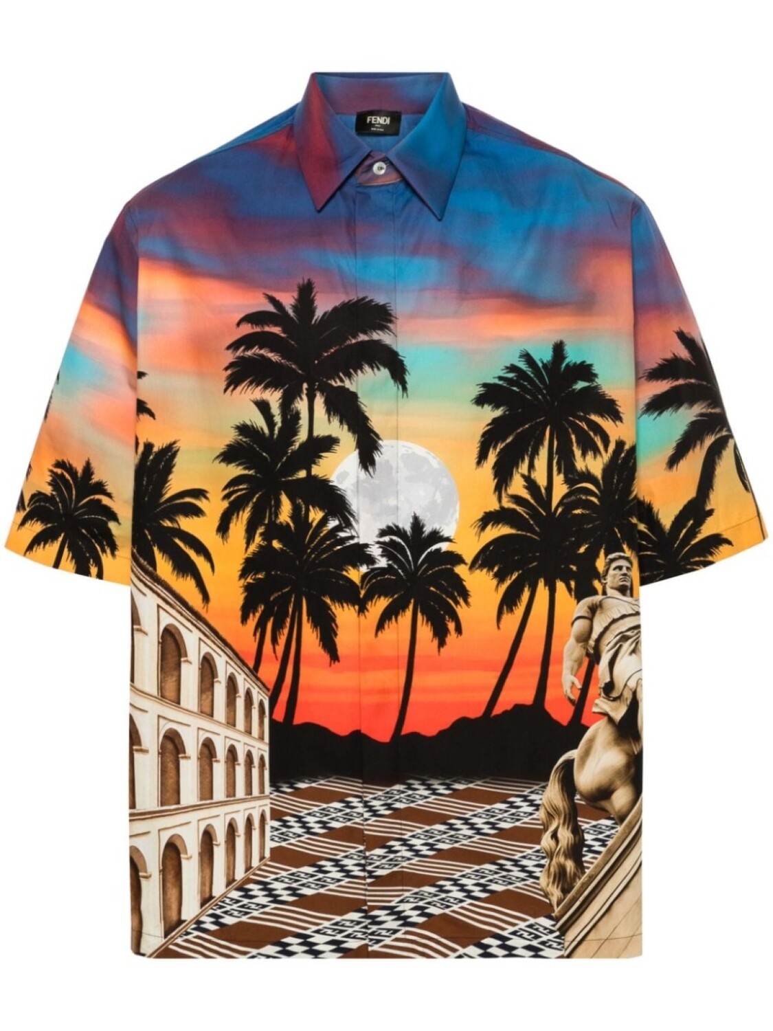 FENDI поплиновая рубашка с графичным принтом, синий
FENDI поплиновая рубашка с графичным принтом, синий