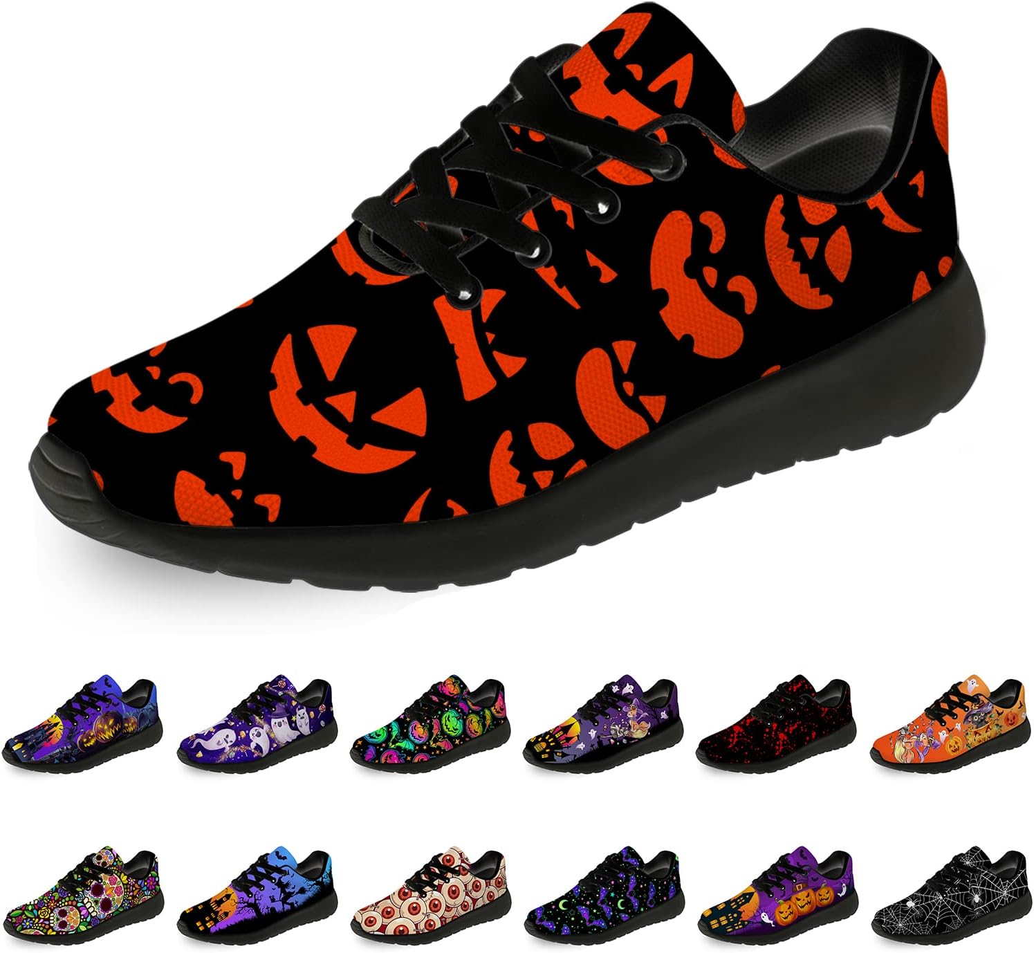 Кроссовки на Хэллоуин для женщин и мужчин, беговые, для прогулок и тенниса, с изображением тыквы, призрака и летучей мыши, подарки для мальчиков и девочек Horethy, оранжевый
Кроссовки на Хэллоуин для женщин и мужчин, беговые, для прогулок и тенниса, с изображением тыквы, призрака и летучей мыши, подарки для мальчиков и девочек Horethy, оранжевый