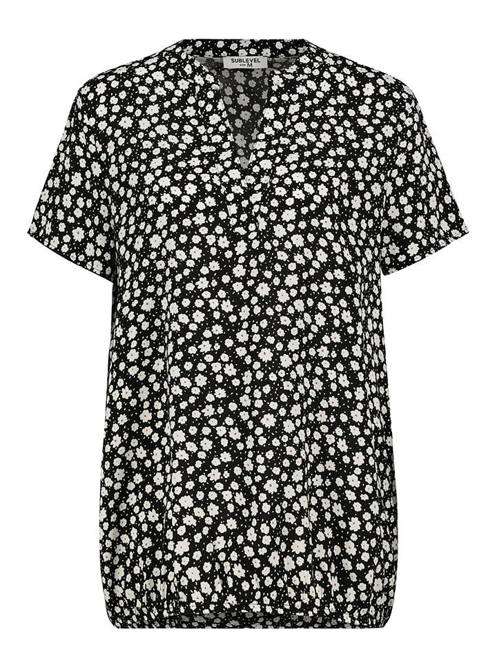 Блузка Sublevel, черный/белый 
Блузка Sublevel, черный/белый