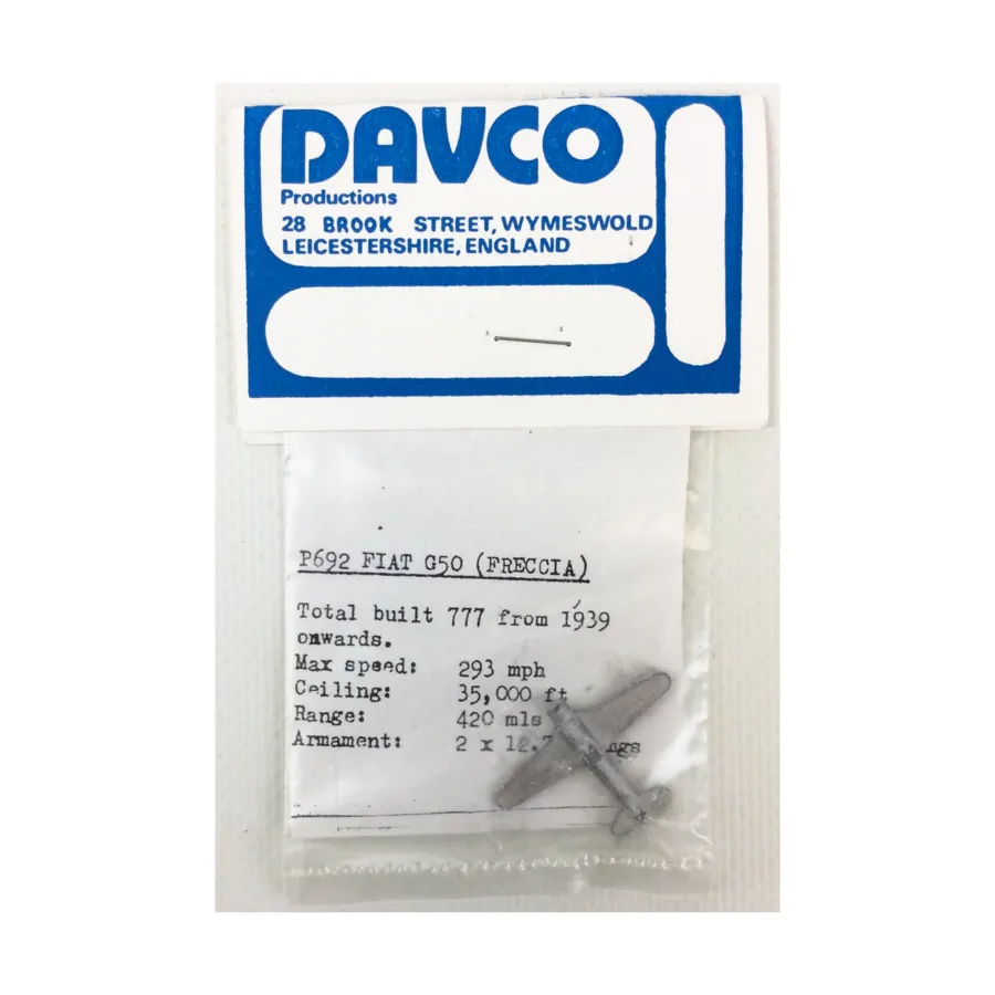 Фиат Г50, Aicraft Miniatures (1:300) (Davco)
Фиат Г50, Aicraft Miniatures (1:300) (Davco)