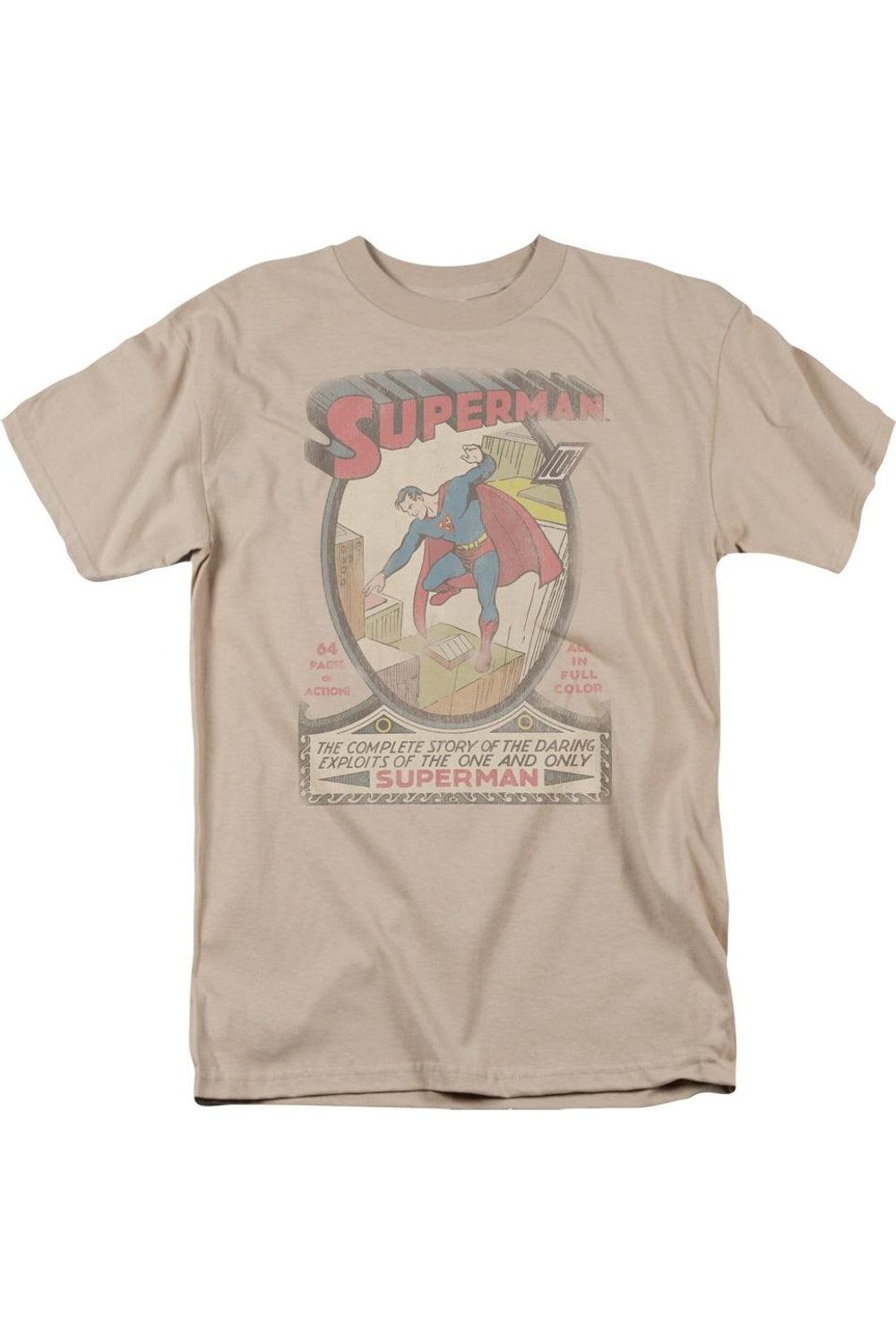 Футболка с коротким рукавом DC Comics Superman 1 для взрослых с потертостями Gildan, цвет sand
Футболка с коротким рукавом DC Comics Superman 1 для взрослых с потертостями Gildan, цвет sand