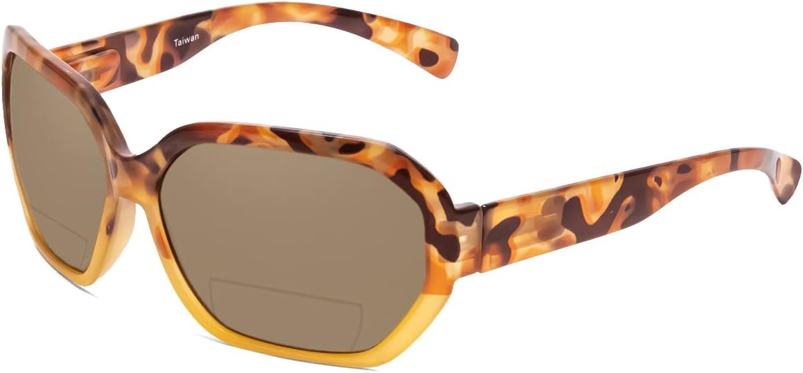 Женские солнцезащитные очки для чтения Calabria 644SB увеличенного размера с шестиугольными бифокальными линзами, поляризованными линзами, защитой от УФ-излучения и жестким футляром, Honey Polarized Brown
Женские солнцезащитные очки для чтения Calabria 644SB увеличенного размера с шестиугольными бифокальными линзами, поляризованными линзами, защитой от УФ-излучения и жестким футляром, Honey Polarized Brown