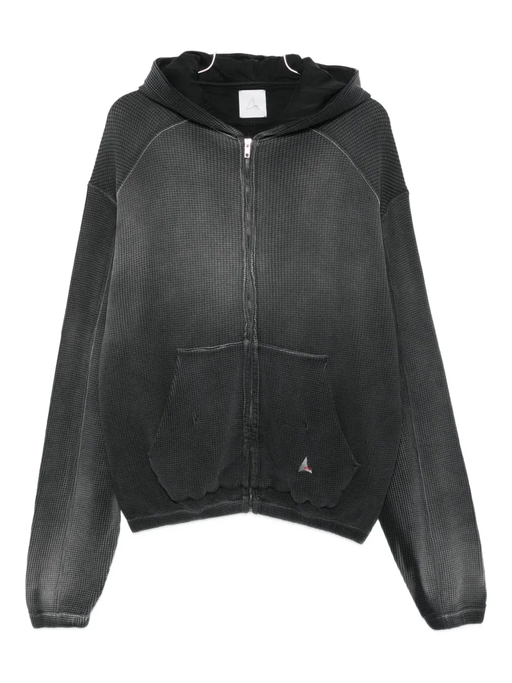 Толстовка с капюшоном из вафельной вязки на молнии ROA, черный
Толстовка с капюшоном из вафельной вязки на молнии ROA, черный