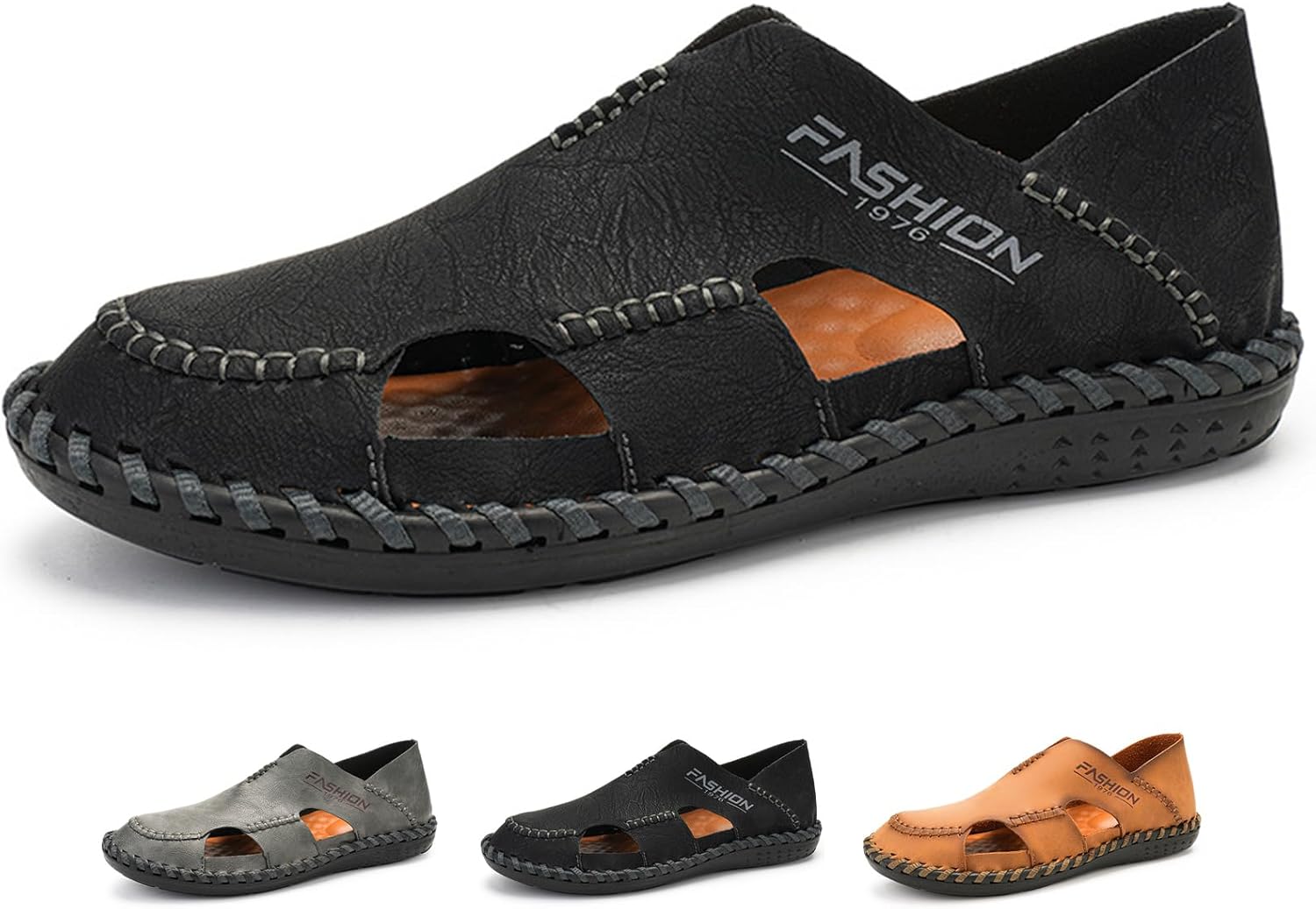 Мужские сандалии GLBDU, кожаные, с закрытым носком, повседневные, на плоской подошве, для улицы, спортивные, ручной работы, с легким надеванием, пляжные, летние, дышащие, комфортные для ходьбы, черный
Мужские сандалии GLBDU, кожаные, с закрытым носком, повседневные, на плоской подошве, для улицы, спортивные, ручной работы, с легким надеванием, пляжные, летние, дышащие, комфортные для ходьбы, черный