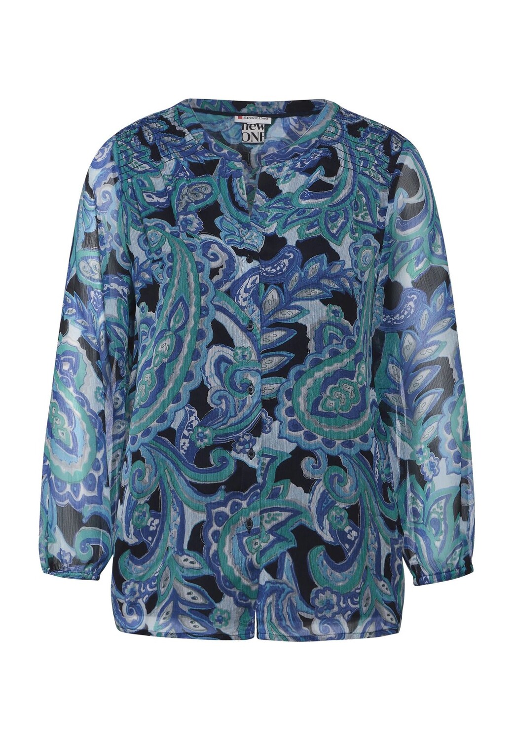 Шифоновая блузка с разрезом, женская Street One, цвет Intense Aqu
Шифоновая блузка с разрезом, женская Street One, цвет Intense Aqu