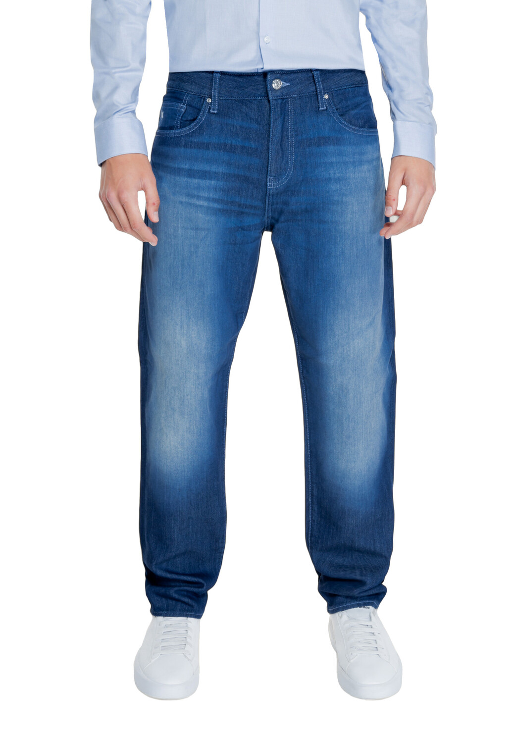 Джинсы мужские Armani Exchange с потертостями, синий
Джинсы мужские Armani Exchange с потертостями, синий