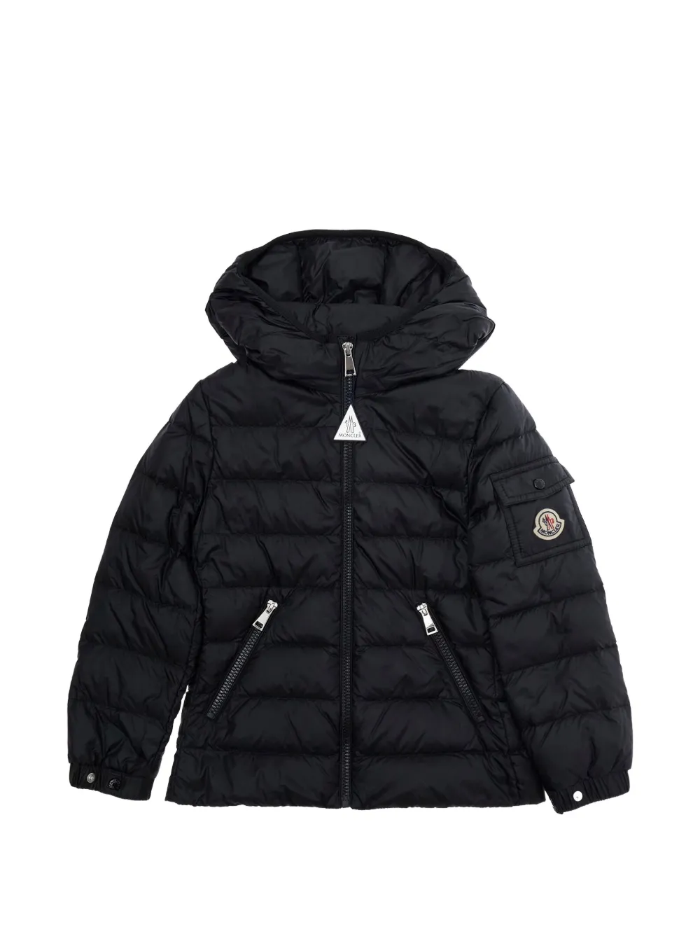 Стеганая куртка с нашивкой-логотипом Moncler Enfant, черный
Стеганая куртка с нашивкой-логотипом Moncler Enfant, черный