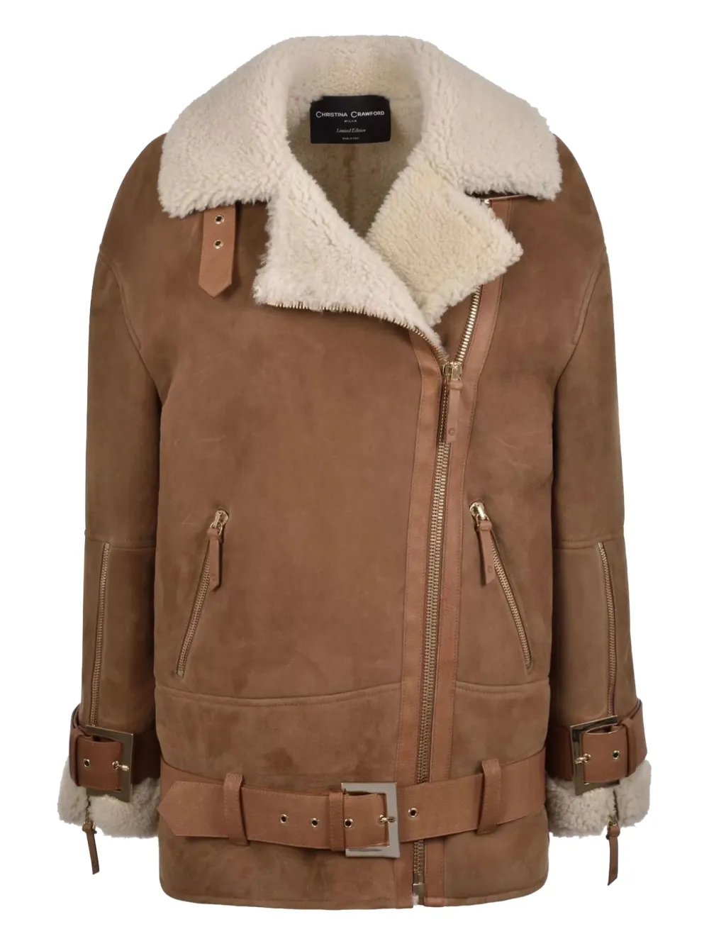 Куртка из овчины с поясом CHRISTINA CRAWFORD, коричневый
Куртка из овчины с поясом CHRISTINA CRAWFORD, коричневый
