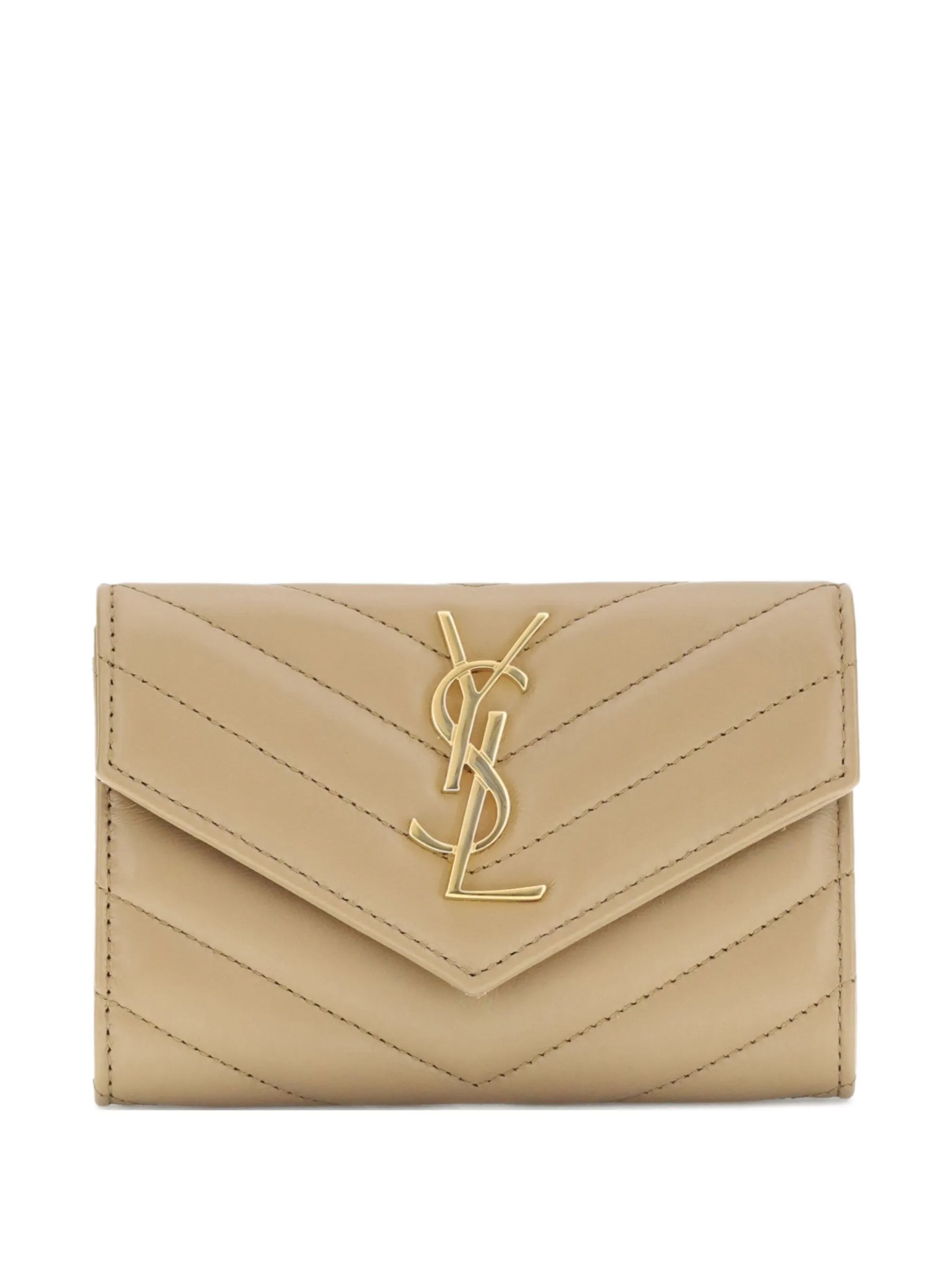 Стеганый кошелек с узором шеврон Saint Laurent, бежевый
Стеганый кошелек с узором шеврон Saint Laurent, бежевый