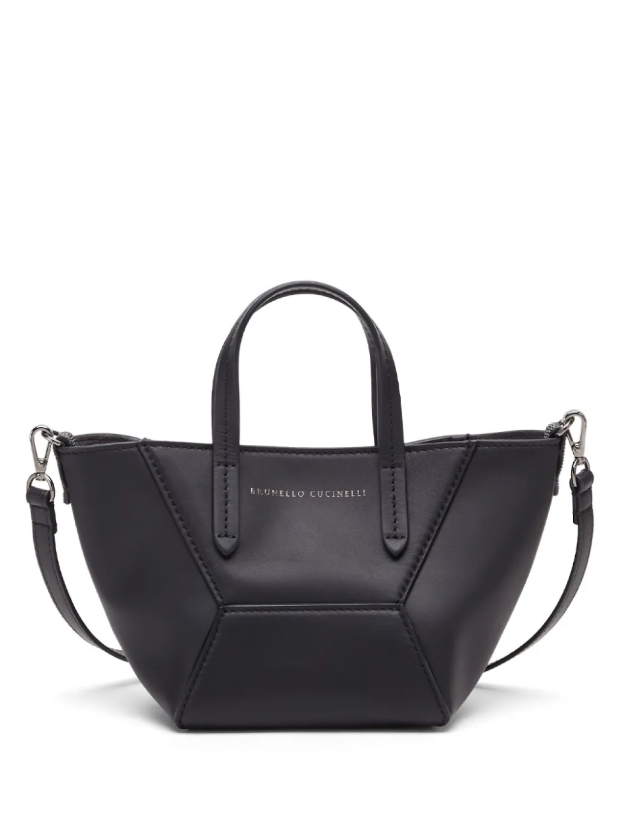 Кожаная сумка-тоут Brunello Cucinelli, черный
Кожаная сумка-тоут Brunello Cucinelli, черный
