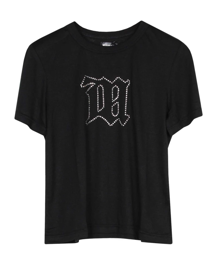 Черная футболка с короткими рукавами и логотипом Crystal Misbhv, черный
Черная футболка с короткими рукавами и логотипом Crystal Misbhv, черный