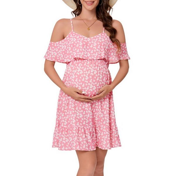 Летнее платье для беременных с цветочным принтом и рюшами на плечах Yesfashion, Pink
Летнее платье для беременных с цветочным принтом и рюшами на плечах Yesfashion, Pink