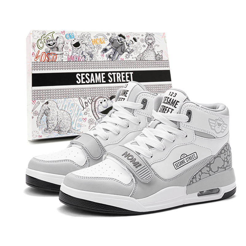 SESAME STREET Амортизирующие противоскользящие и износостойкие баскетбольные кроссовки мидтоп унисекс бело-серые, цвет White Gray
SESAME STREET Амортизирующие противоскользящие и износостойкие баскетбольные кроссовки мидтоп унисекс бело-серые, цвет White Gray